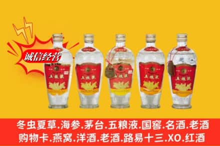 河源市连平回收老五粮液